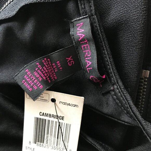 Material Girl Black Floral Striped Bodycon Dress NWT XS - Picture 7 of 10